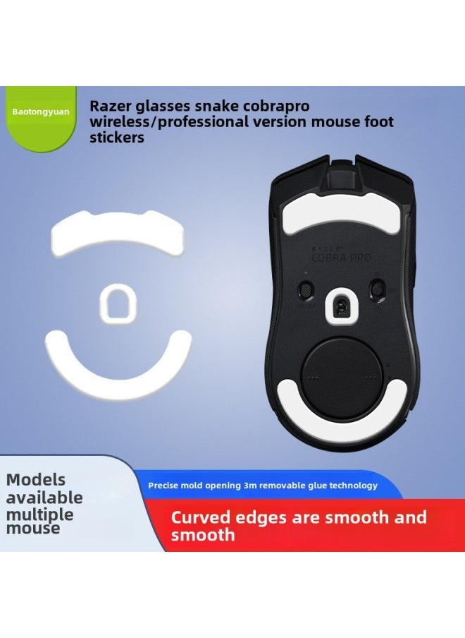 For Razer Razer Cobra Sticker Film Pro Pro Full-covered Mouse Anti-slip Sticker Wired Foot Sticker Foot Mat-Color: A Pair Of Teflon Foot Stickers  - Image 1