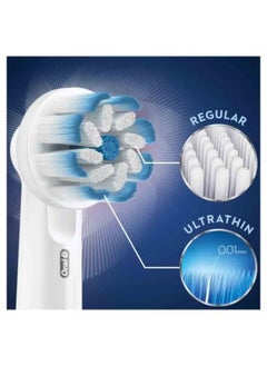 Oral-B Oral-B Sensitive Clean Electric Toothbrush Head with Clean & Care Technology, Extra Soft Bristles for Gentle Plaque Removal, Pack of 4, White  - Image 3