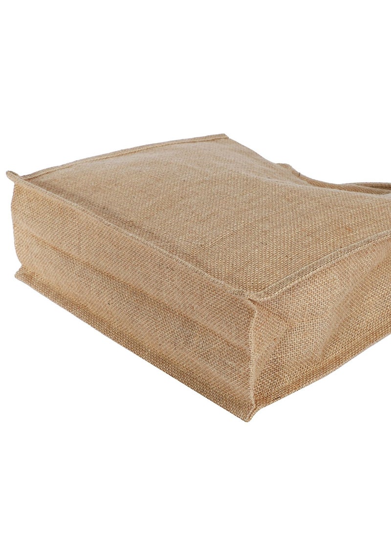 Green Bag jute tote shopping bag natural colour, eco friendly bags - Image 3