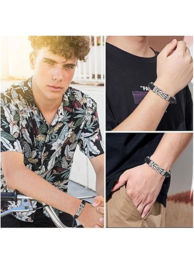 Arabest Bracelet for Son/Grandson/Nephew, Gifts for Teen Boys Leather Knot Bracelet, Graduation  Birthday Gifts - Image 2