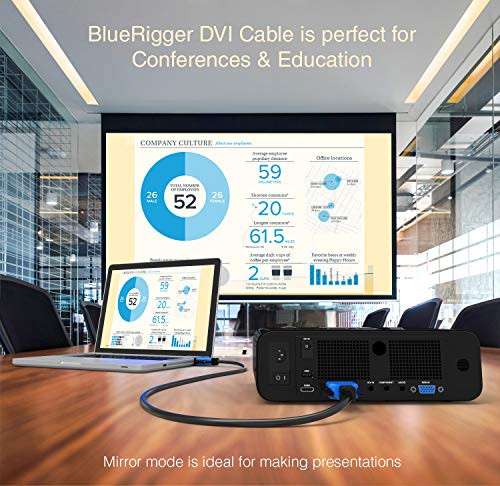 BlueRigger DVI to DVI Monitor Cable (25FT, 24+1 Dual Link, Digital Video Cable, Male to Male) - for Gaming, DVD, Laptops, HDTV and Projector - Image 4