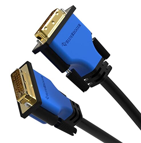 BlueRigger DVI to DVI Monitor Cable (25FT, 24+1 Dual Link, Digital Video Cable, Male to Male) - for Gaming, DVD, Laptops, HDTV and Projector - Image 1