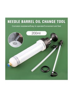 Generic Fluid Extractor 200CC Oil Extractor Pump Manual Suction Vacuum Plastic Automotive Syringe Pump Car Fuel Transfer 7oz Syringe Type Oil Pump  - Image 4