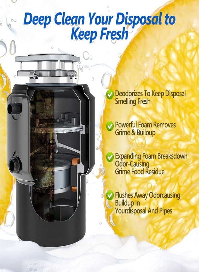 USKICH Garbage Disposal Cleaner Deodorizer Tablets 26Pack,XL Powerful Foaming Kitchen Sink Cleaners- Fresh Lemon Scented Disposal Cleaner, Natural Drain Garbage Disposer Cleaning- 1 Year Supply - Image 3