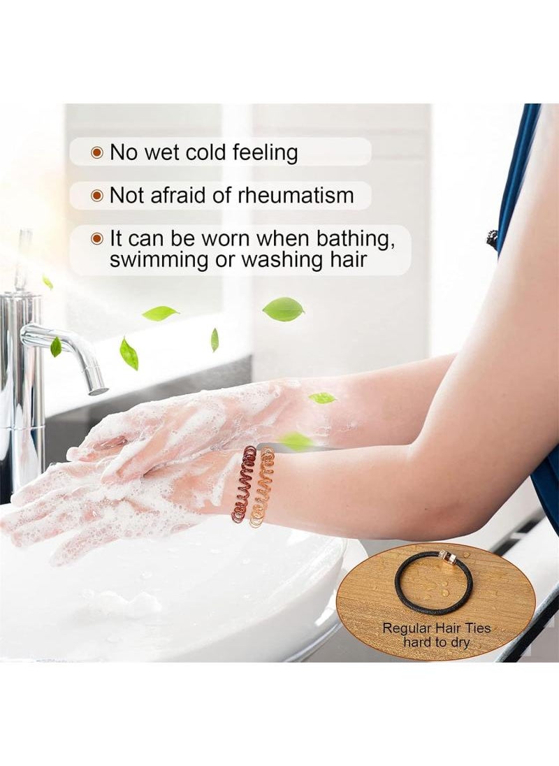 طقم ربطات شعر حلزونية من 8 قطع