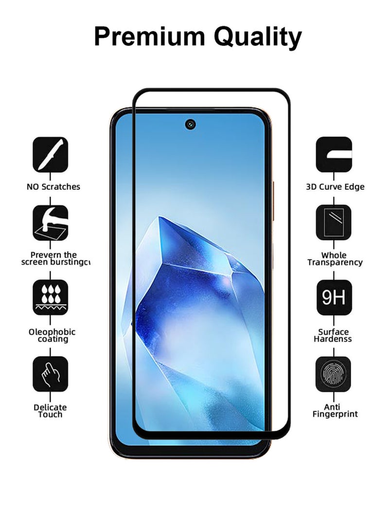 حماية شاشة لجهاز itel Power 70 – واقي شاشة زجاجي مقسى من الحافة إلى الحافة، عالي الشفافية، لمسة رقيقة، مضاد للانفجار، حواف دائرية سلسة، تركيب سهل - Image 2