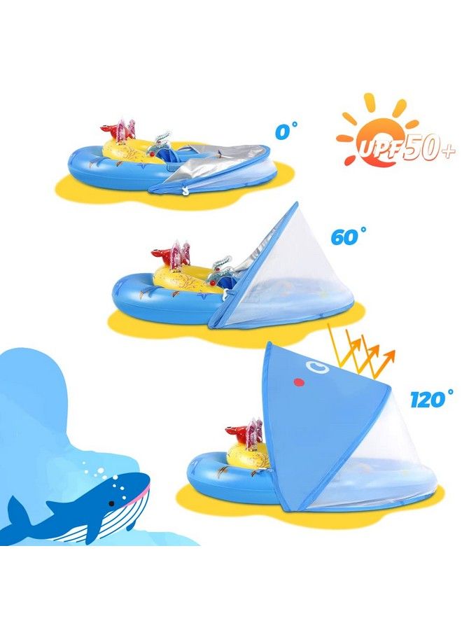 LAYCOL Baby Pool Float With Upf50+ Sun Protection Canopy & Toy Play Console For Infant Toddler Adjustable Safety Seat For 336 Months - Image 3
