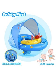 Baby Pool Float With Upf50+ Sun Protection Canopy & Toy Play Console For Infant Toddler Adjustable Safety Seat For 336 Months - pzsku/Z95DC756001D2F579D0A3Z/45/_/1689331878/f3d826cc-e740-4440-9706-4c29f4532e8a