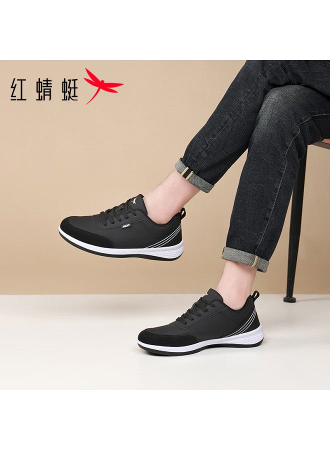 Red Dragonfly Men's Sports Shoes, Breathable Casual Shock-absorbing Travel Shoes, Versatile Lightweight Running Shoes For Men, Exa350991 Black Size 43