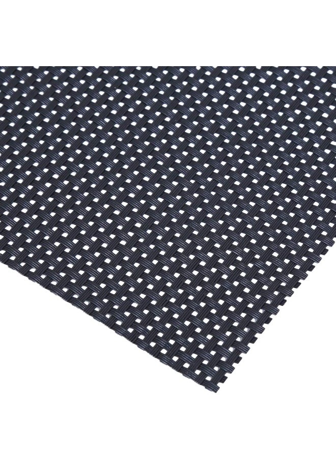 Home Polyester Vinyl Woven Placemat - Black, 45 X 33 Cm  - Image 2