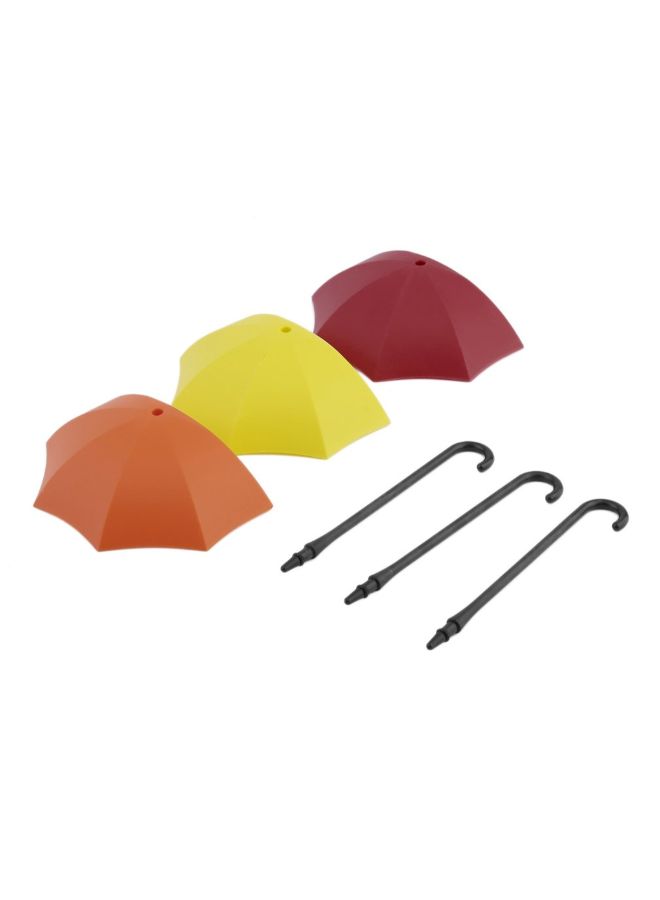 NIBEMINENT 3-Piece Umbrella Wall Hook Storage Rack Multicolour - Image 5