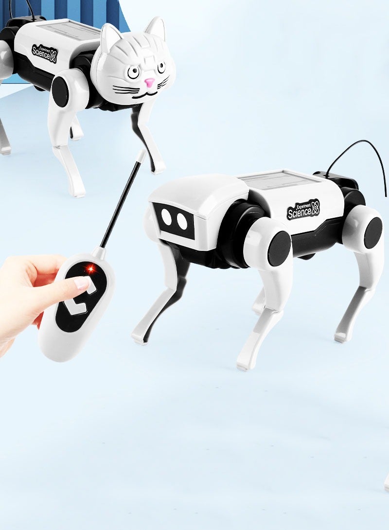Reobrix Children's Remote Control Mechanical Dog and Cat DIY Assembly Kit Walking Mechanical Dog Pet Toy - Image 1