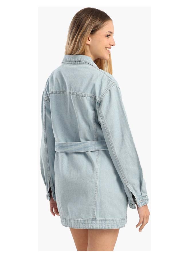 Carina Blue Oversized Denim Jacket  - Image 3