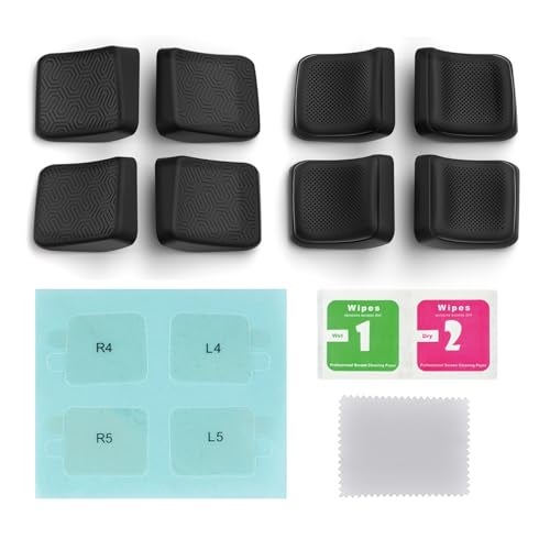 PlayVital Mix Version Back Button Enhancement Set for Steam Deck LCD, Grip Improvement Button Protection Kit for Steam Deck OLED - Streamlined & Studded Design - Black - Image 2