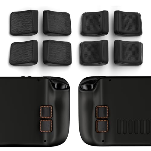PlayVital Mix Version Back Button Enhancement Set for Steam Deck LCD, Grip Improvement Button Protection Kit for Steam Deck OLED - Streamlined & Studded Design - Black - Image 1
