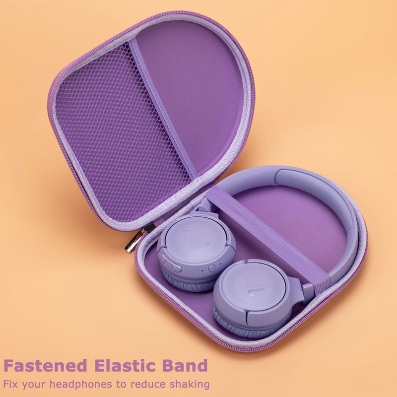 Ginsco Case Compatible with JBL Tune 510BT/520BT/500BT with Sony WH-CH520/510, Ultra-Slim Hard Shell Headphone Case for On Ear Headphones (Purple) - Image 5