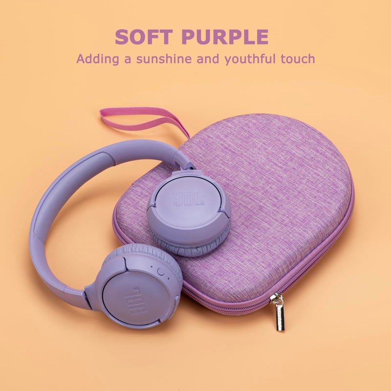 Ginsco Case Compatible with JBL Tune 510BT/520BT/500BT with Sony WH-CH520/510, Ultra-Slim Hard Shell Headphone Case for On Ear Headphones (Purple) - Image 3