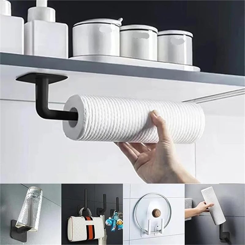 4PCS White Adhesive Hat Hooks Wall Mount Cap Holder Rack No Drilling Storage Organizer - Image 5