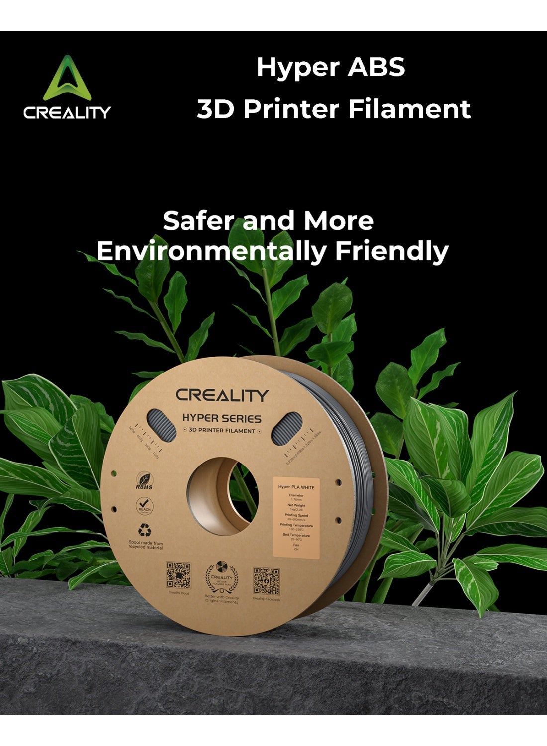 Creality Hyper Abs Filament 1.75Mm 1Kg - Black