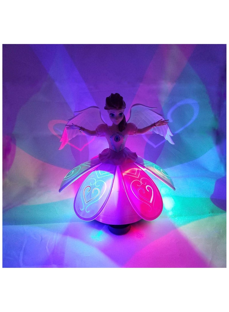 دمية الأميرة الراقصة المضيئة مع أضواء LED ثلاثية الأبعاد وموسيقى ودوران 360° – دمية ملاك راقصة مزودة بخاصية Bump-and-Go لتغيير الاتجاه تلقائيًا، لعبة ترفيهية للبنات مع أجنحة مضيئة وموسيقى ساحرة، هدية مثالية للأطفال من عمر 3 سنوات فأكثر - Image 2