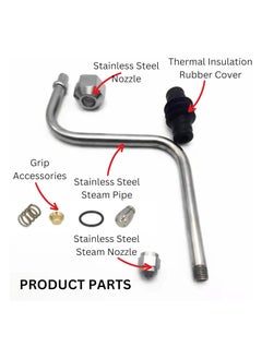 TEGRILO Steam Wand Coffee Machine Upgrade with Extra 3-Hole Tip Steam Nozzle Compatible With Delonghi EC680/EC685, Rancilio Silvia (V1/V2)  - Image 3