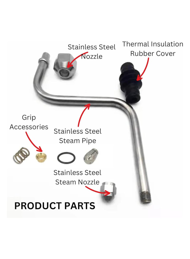 TEGRILO Steam Wand Coffee Machine Upgrade with Extra 3-Hole Tip Steam Nozzle Compatible With Delonghi EC680/EC685, Rancilio Silvia (V1/V2) - Image 3