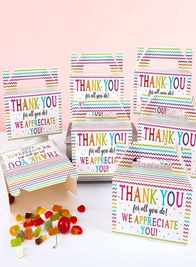CHUNNIN 12 Pcs We Appreciate You Paper Favor Boxes Thank U for All You Do Treat Goodie Candy Boxes Be Thankful to Employee Teacher Staff Thanksgiving Cngratulations Graduate Party Decor Supplies Favors - Image 4