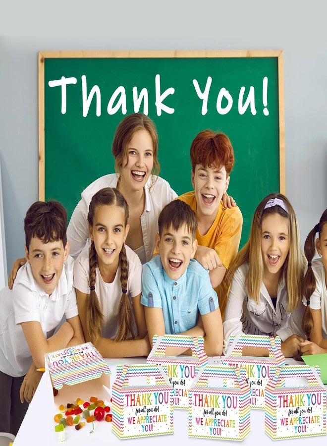 CHUNNIN 12 Pcs We Appreciate You Paper Favor Boxes Thank U for All You Do Treat Goodie Candy Boxes Be Thankful to Employee Teacher Staff Thanksgiving Cngratulations Graduate Party Decor Supplies Favors - Image 5