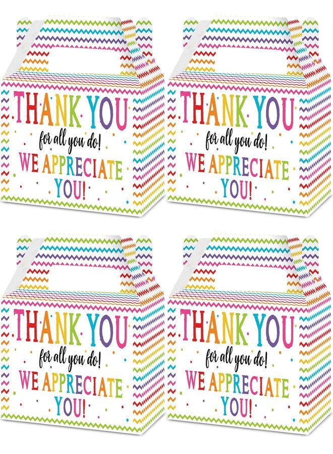 CHUNNIN 12 Pcs We Appreciate You Paper Favor Boxes Thank U for All You Do Treat Goodie Candy Boxes Be Thankful to Employee Teacher Staff Thanksgiving Cngratulations Graduate Party Decor Supplies Favors - Image 1