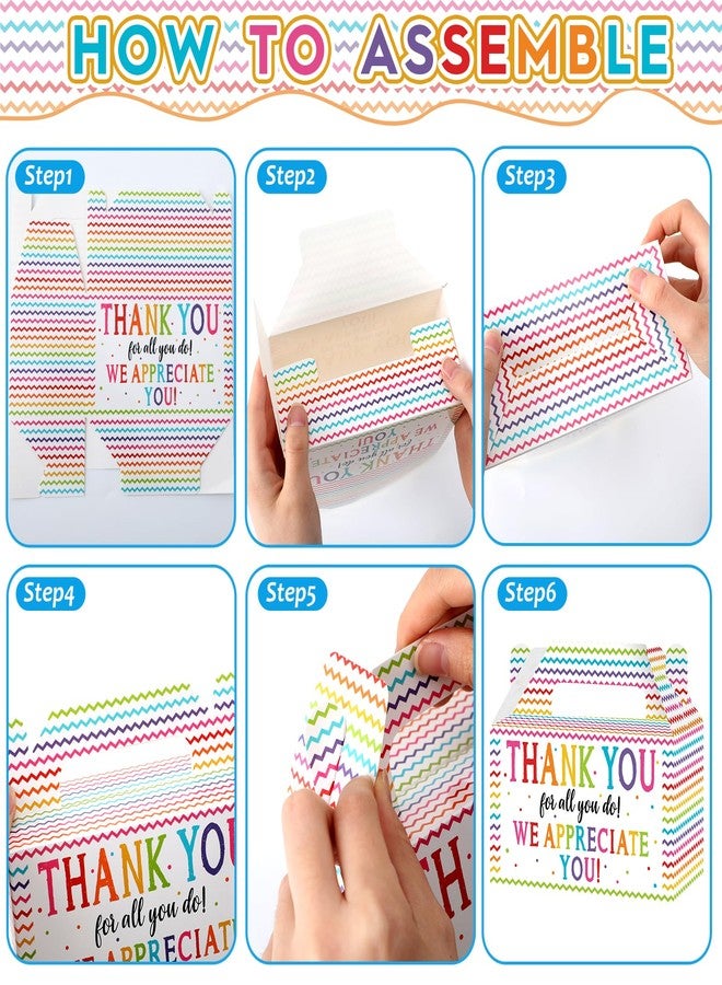 CHUNNIN 12 Pcs We Appreciate You Paper Favor Boxes Thank U for All You Do Treat Goodie Candy Boxes Be Thankful to Employee Teacher Staff Thanksgiving Cngratulations Graduate Party Decor Supplies Favors - Image 3