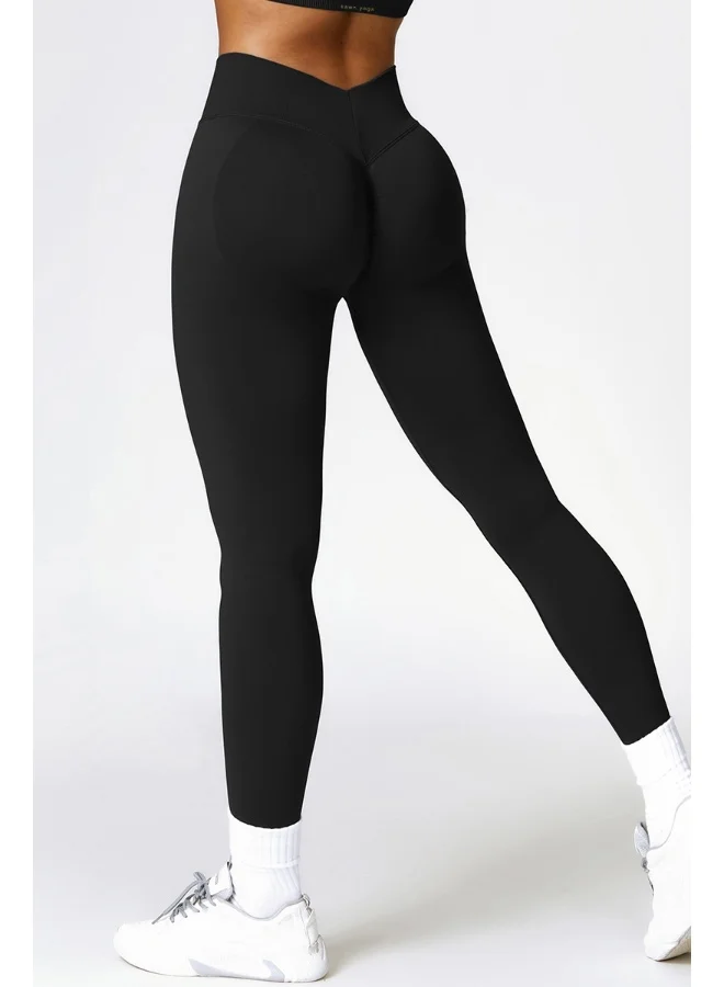 KAWN.YOGA Womens High Waist Contour Workout sport Leggings Yoga Pants Tummy Control Running Pants.
