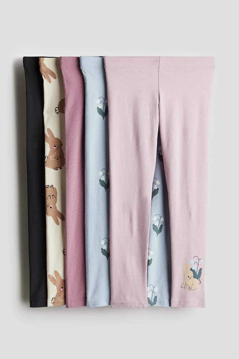 H&M 5-Pack Cotton Leggings