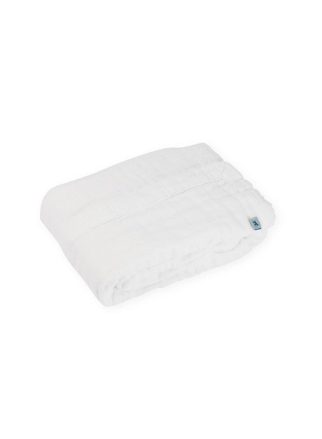 Little Unicorn 100% Certified Organic Newborn Receiving Quilt | Ultra- Soft, Multi-Layered Muslin Fabric | Gift for Newborns & on-The-go (White) - Image 2