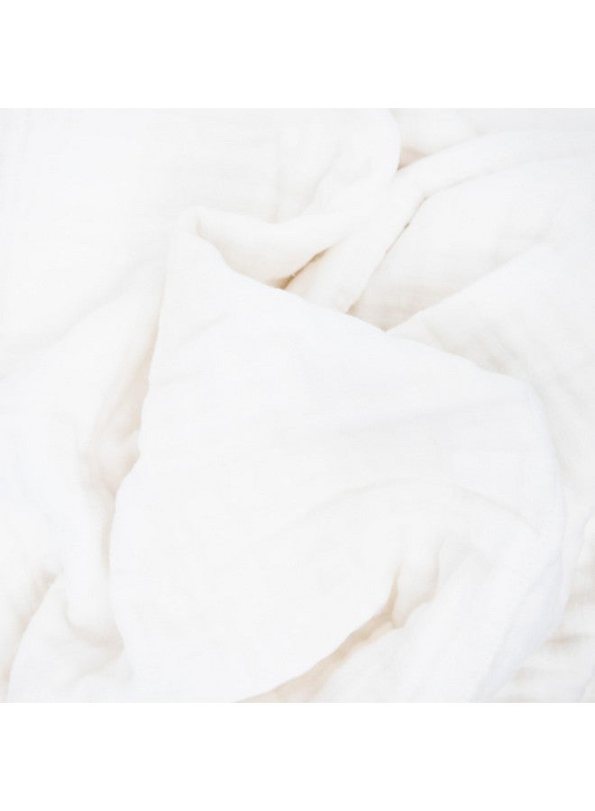 Little Unicorn 100% Certified Organic Newborn Receiving Quilt | Ultra- Soft, Multi-Layered Muslin Fabric | Gift for Newborns & on-The-go (White) - Image 3