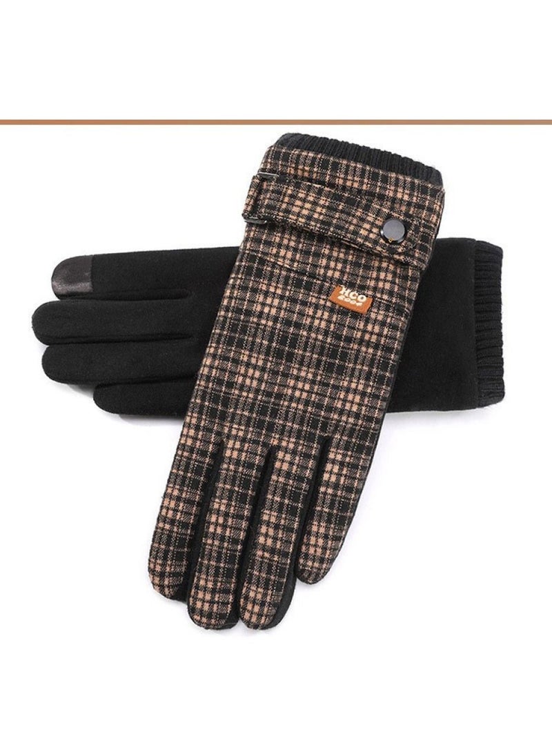 Golovejoy Women's Warm Plush Windproof And Cold Proof Lovely Gloves 