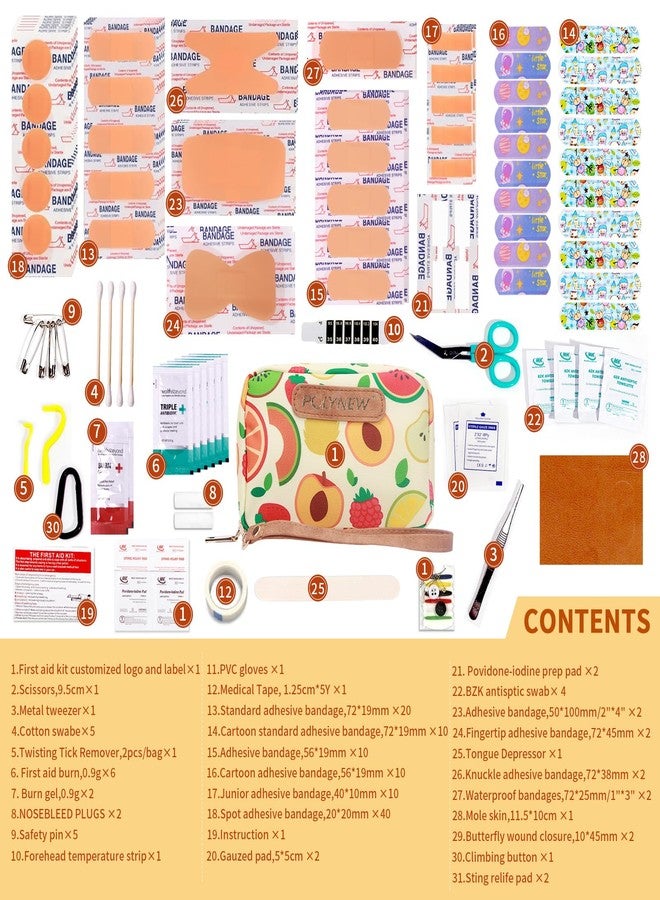Polynew Portable First Aid Kit (151 Pcs) - Travel-Sized Emergency Care for Kids & Adults, Home, Car, Camping & Diaper Bag - Image 3