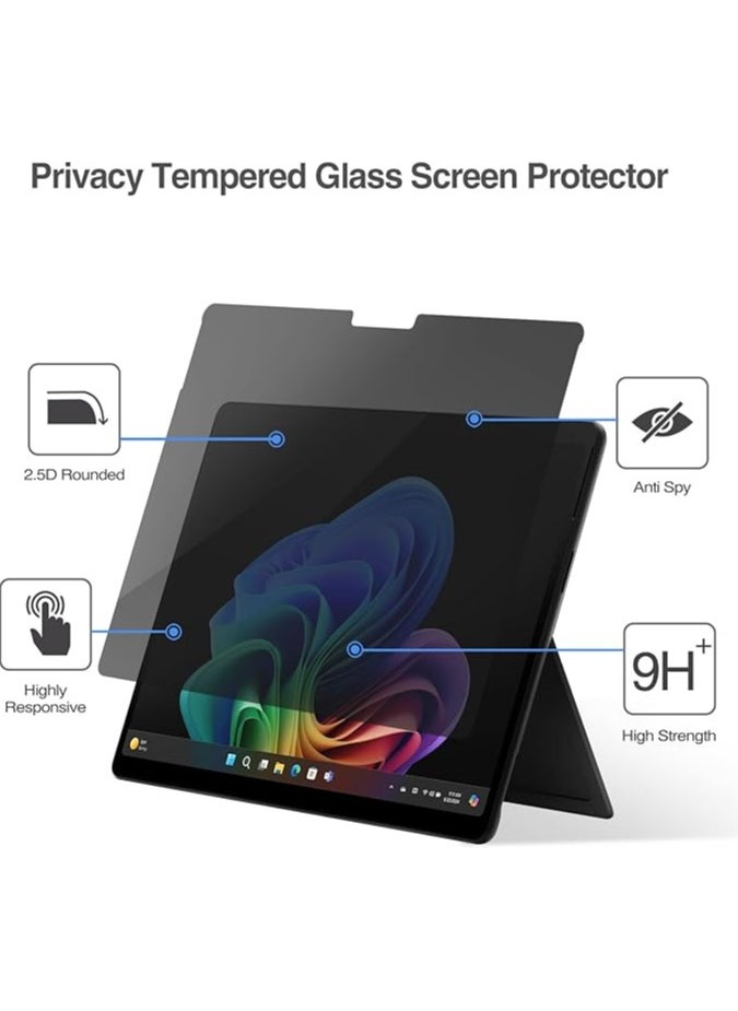 erorex Screen Protector for Surface Pro 11 13 Inch 2024, Anti-Spy Tempered Glass Film Guard for 13" Surface Pro 11 2024 Release  - Image 3