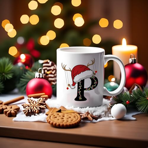 DAYS " Christmas Alphabet Word Printed Ceramic Mug, Christmas Xmas Coffee Mug Gift for Kids Boy Girls, Coffee Cup Mug Gift (P) - Image 2