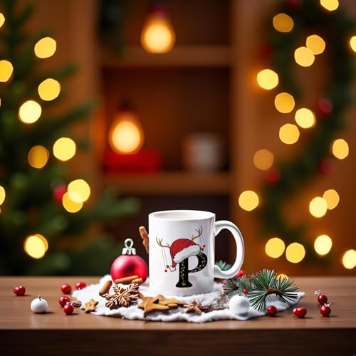 DAYS " Christmas Alphabet Word Printed Ceramic Mug, Christmas Xmas Coffee Mug Gift for Kids Boy Girls, Coffee Cup Mug Gift (P) - Image 4