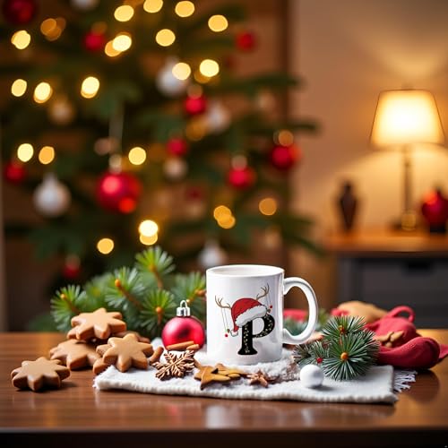 DAYS " Christmas Alphabet Word Printed Ceramic Mug, Christmas Xmas Coffee Mug Gift for Kids Boy Girls, Coffee Cup Mug Gift (P) - Image 5