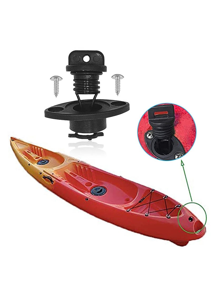 Kayak Drain Plug Kit Boat Scupper Plugs Thread Bung for Canoe with Screws Hardware, Stoppers Fits Most - Image 1