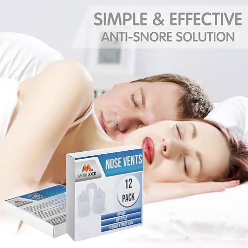 Mobi Lock Nose Vent Sinus Relief Dilator (Pack of 12 Medium Size) Soft Vents - A Simple Solution for Nasal Snorers - Reusable Snoring Device to enjoy a peaceful night's sleep - by Mobi Lock - Image 3