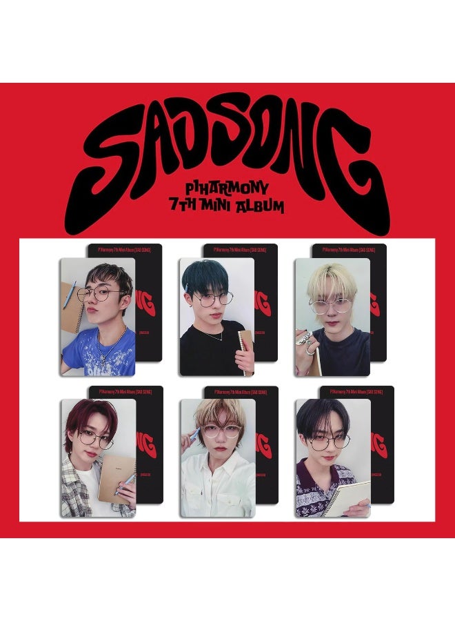 NIBEMINENT 6 قطع بطاقات لومو كيبوب P1Harmony أغنية حزينة هدايا لمجموعة المعجبين - Image 1