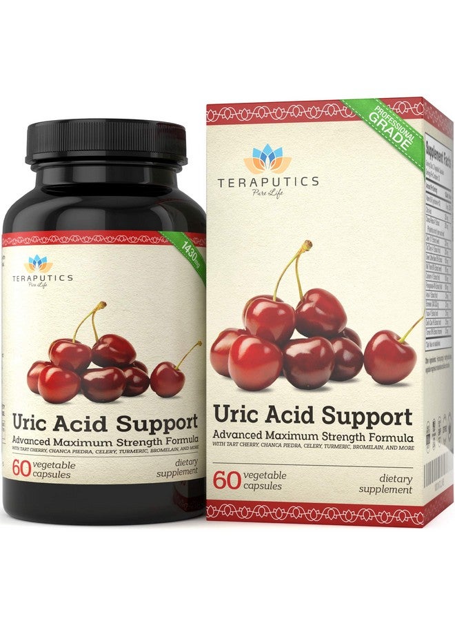 تيرابيتكس تركيبة دعم حمض البوليك | مكمل غذائي متقدم لتطهير حمض البوليك ودعم الكلى - يحتوي على مركّز الكرز الحامض، مستخلص بذور الكرفس + 12 مكونًا آخر عالي الفعالية، 60 كبسولة نباتية - Image 1