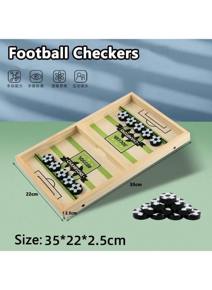 Premium Wooden Ejection Toy Chess Soccer Game Board – Fast Sling Puck Football Battle Game for Kids and Family - Image 4