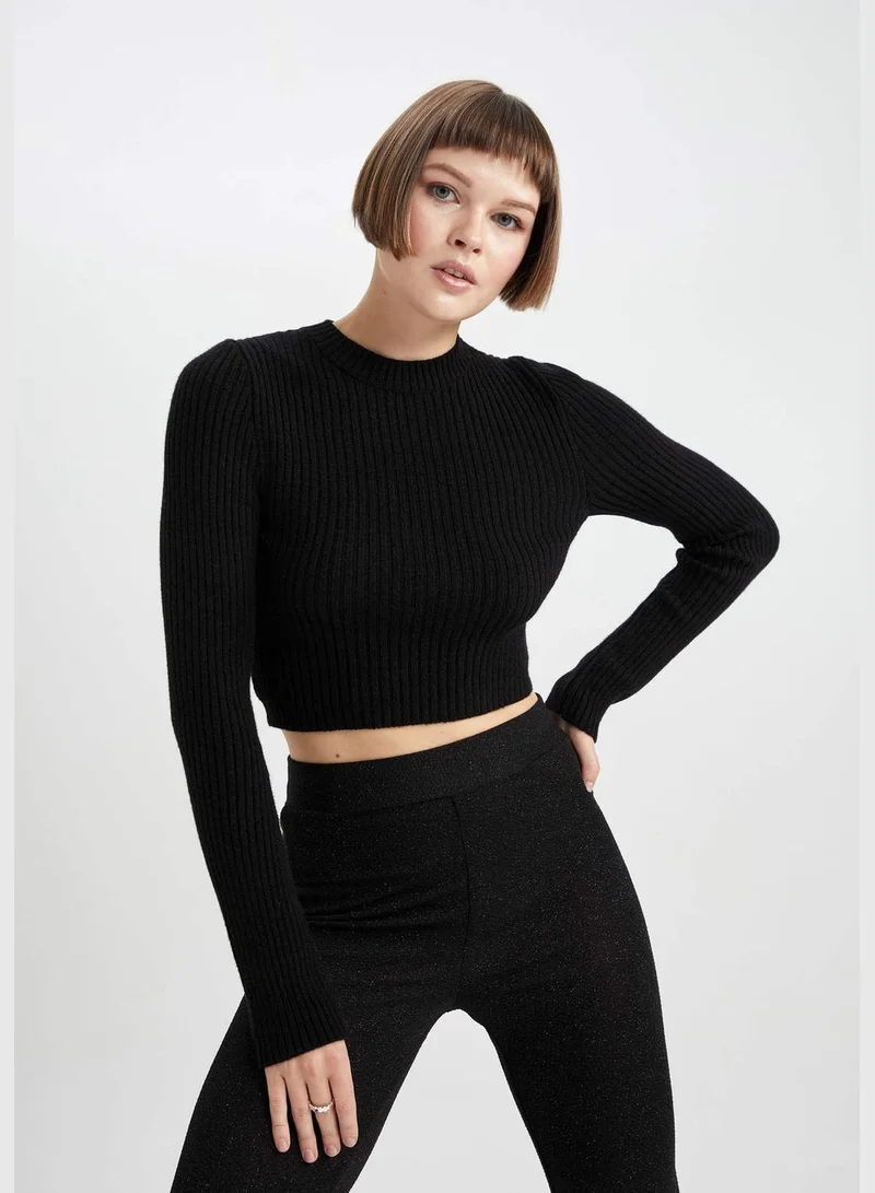 DeFacto Woman Crew Neck Long Sleeve Tricot Pullover