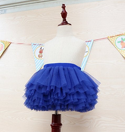 elamccor Baby Girls' Tutu Skirt Toddler 6 Layered Tulle Tutus 1-8T Blue - Image 2