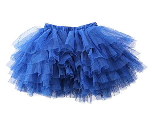 elamccor Baby Girls' Tutu Skirt Toddler 6 Layered Tulle Tutus 1-8T Blue - Image 3