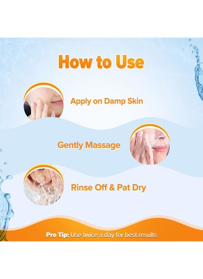 Aqualogica Glow+ Smoothie Face Wash | with Vitamin C & Papaya | Gently Cleanses Dirt & Impurities | Helps Reveal Healthy Glowing Skin | 3.38 Fl Oz/100ml  - Image 5