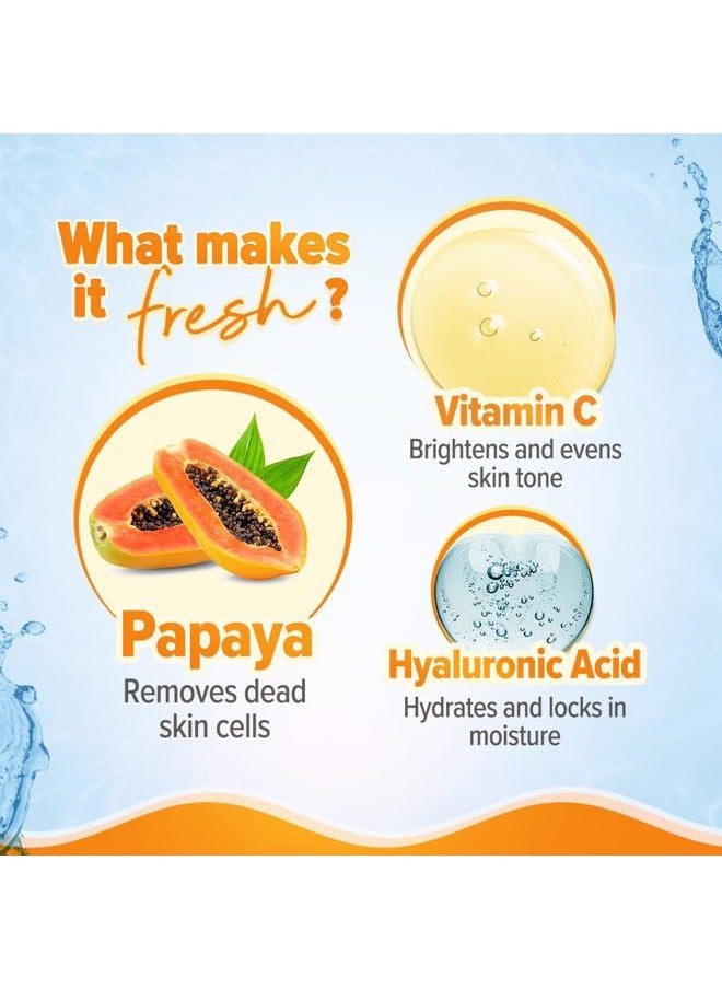 Aqualogica Glow+ Smoothie Face Wash | with Vitamin C & Papaya | Gently Cleanses Dirt & Impurities | Helps Reveal Healthy Glowing Skin | 3.38 Fl Oz/100ml  - Image 4